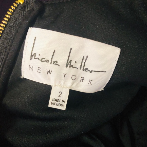 Nicole Miller Black Lace Butterfly Dress 0878 - Picture 7 of 8